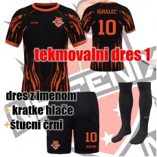 Tekmovalni dres in kratke hlače Fenix s številko in priimkom Tekmovalni dres in kratke hlače Fenix s številko in priimkom