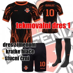 Tekmovalni dres in kratke hlače Fenix s številko in priimkom Tekmovalni dres in kratke hlače Fenix s številko in priimkom