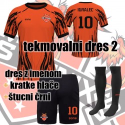 Tekmovalni dres in kratke hlače Fenix s številko in priimkom Tekmovalni dres in kratke hlače Fenix s številko in priimkom